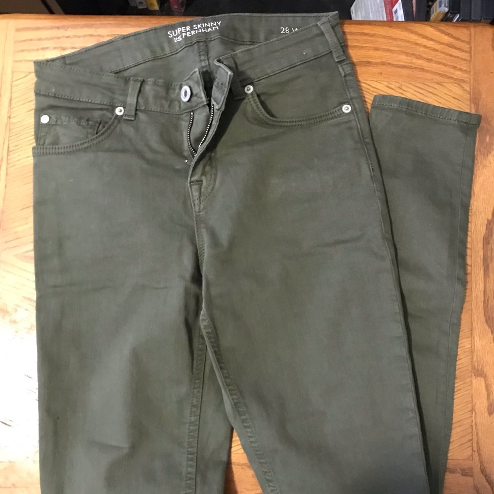 Jack Wills Olive Super Skinny Jean 28W32L